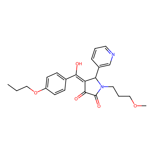 3-hydroxy-1-(3-methoxypropyl)-4-(4-propoxybenzoyl)-5-(pyridin-3-yl)-2,5-dihydro-1H-pyrrol-2-one structure