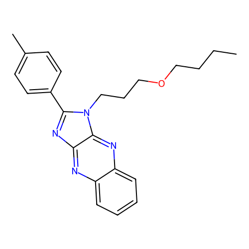 1-(3-butoxypropyl)-2-(4-methylphenyl)-1H-imidazo[4,5-b]quinoxaline structure