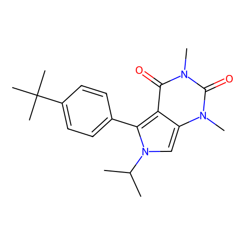 5-(4-tert-butylphenyl)-1,3-dimethyl-6-propan-2-ylpyrrolo[3,4-d]pyrimidine-2,4-dione structure