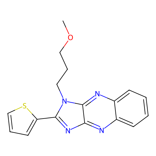 3-(3-Methoxypropyl)-2-thiophen-2-ylimidazo[4,5-b]quinoxaline structure