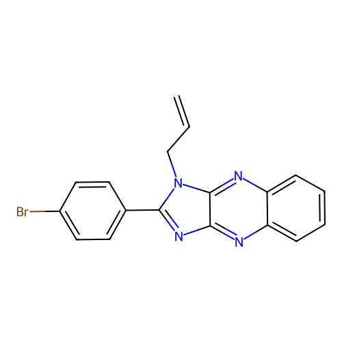 2-(4-bromophenyl)-1-(prop-2-en-1-yl)-1H-imidazo[4,5-b]quinoxaline structure