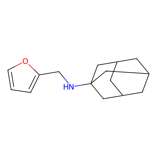 N-(furan-2-ylmethyl)adamantan-1-amine structure
