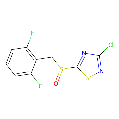 3-Chloro-5-(2-chloro-6-fluorobenzylsulfinyl)-1,2,4-thiadiazole structure