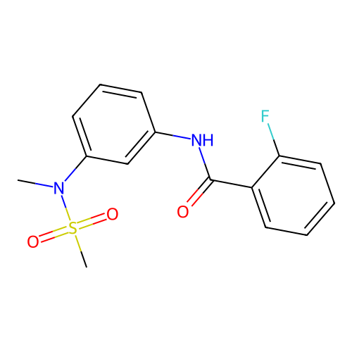 2-fluoro-N-[3-[methyl(methylsulfonyl)amino]phenyl]benzamide structure