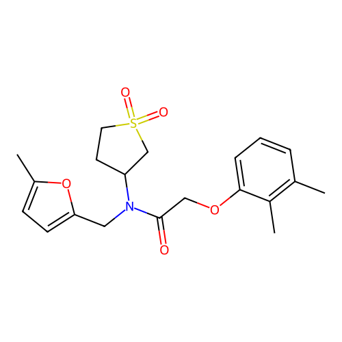 2-(2,3-dimethylphenoxy)-N-(1,1-dioxidotetrahydrothiophen-3-yl)-N-[(5-methylfuran-2-yl)methyl]acetamide structure