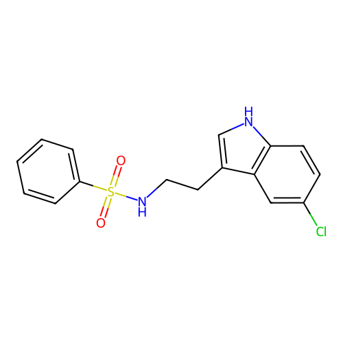 N-[2-(5-chloro-1H-indol-3-yl)ethyl]benzenesulfonamide structure