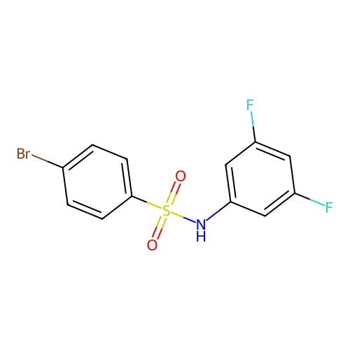 4-bromo-N-(3,5-difluorophenyl)benzenesulfonamide structure