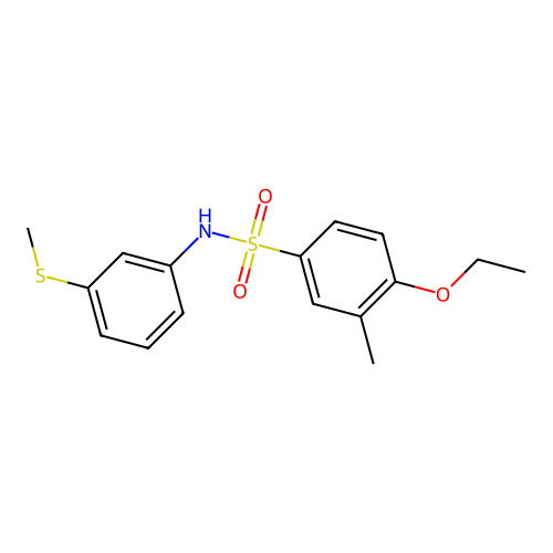 4-ethoxy-3-methyl-N-(3-methylsulfanylphenyl)benzenesulfonamide structure