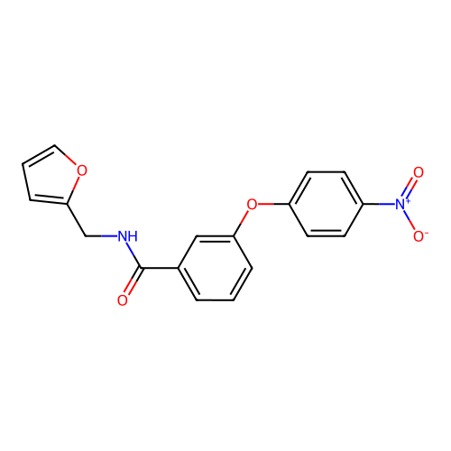 N-(furan-2-ylmethyl)-3-(4-nitrophenoxy)benzamide structure