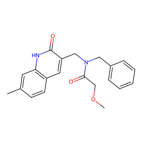 N-benzyl-N-((2-hydroxy-7-methylquinolin-3-yl)methyl)-2-methoxyacetamide structure