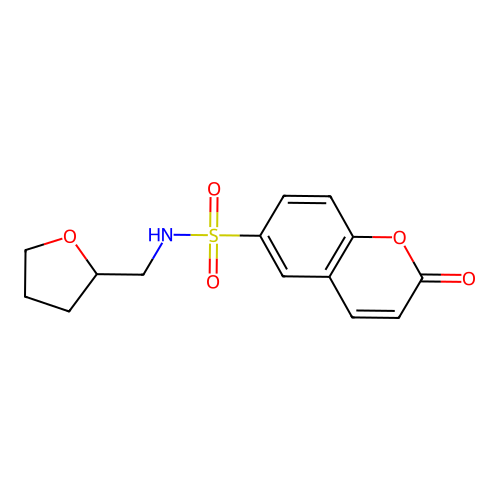 6-{[(Oxolan-2-ylmethyl)amino]sulfonyl}chromen-2-one structure