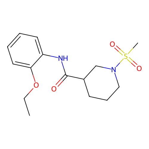 N-(2-ethoxyphenyl)-1-(methylsulfonyl)piperidine-3-carboxamide structure