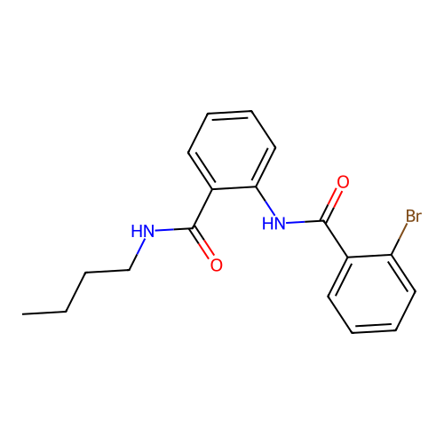 2-[(2-bromobenzoyl)amino]-N-butylbenzamide structure