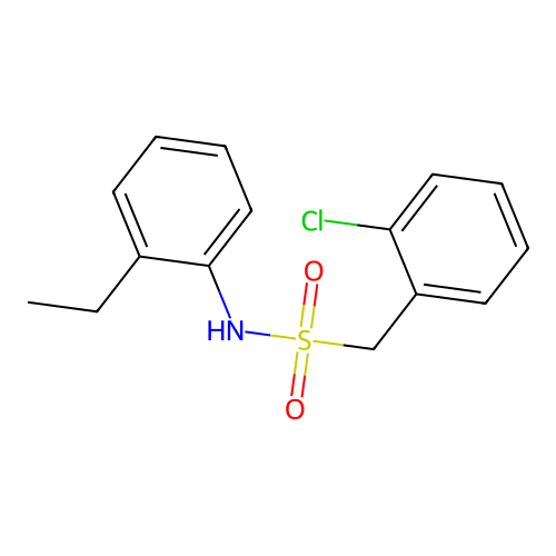1-(2-chlorophenyl)-N-(2-ethylphenyl)methanesulfonamide structure