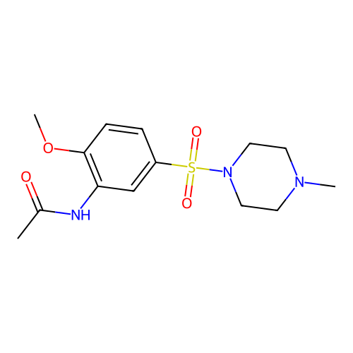 N-[2-methoxy-5-(4-methylpiperazin-1-yl)sulfonylphenyl]acetamide structure