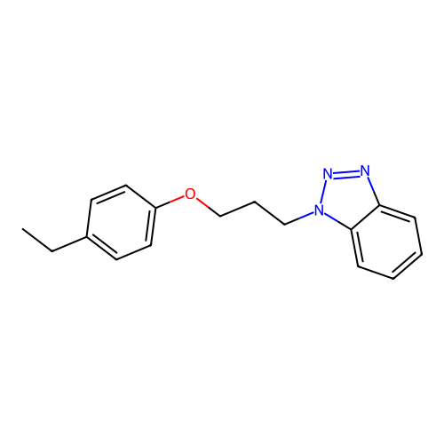 1-[3-(4-ethylphenoxy)propyl]-1H-1,2,3-benzotriazole structure