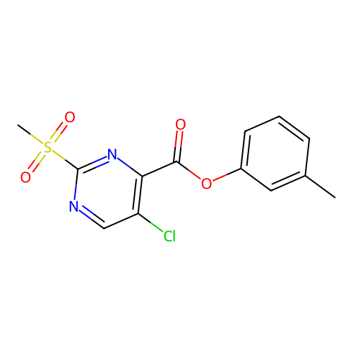 3-Methylphenyl 5-chloro-2-(methylsulfonyl)pyrimidine-4-carboxylate structure