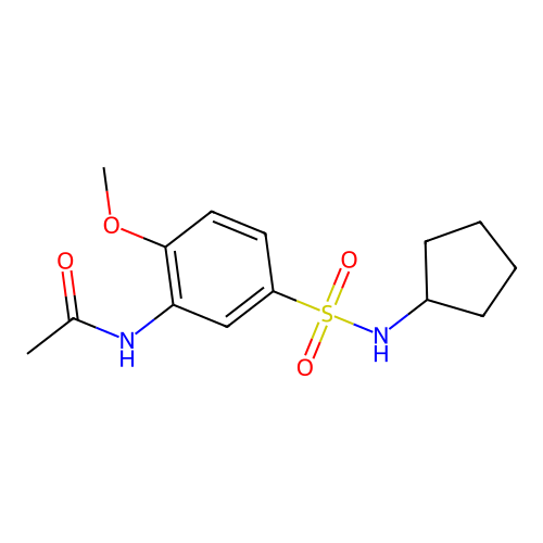 N-[5-(cyclopentylsulfamoyl)-2-methoxyphenyl]acetamide structure