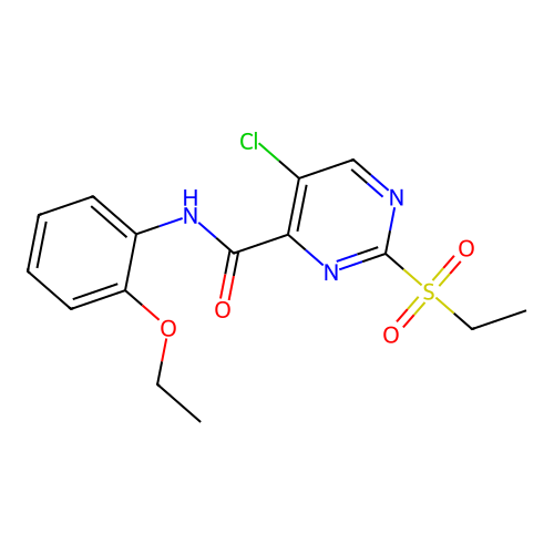 5-chloro-N-(2-ethoxyphenyl)-2-(ethylsulfonyl)pyrimidine-4-carboxamide structure