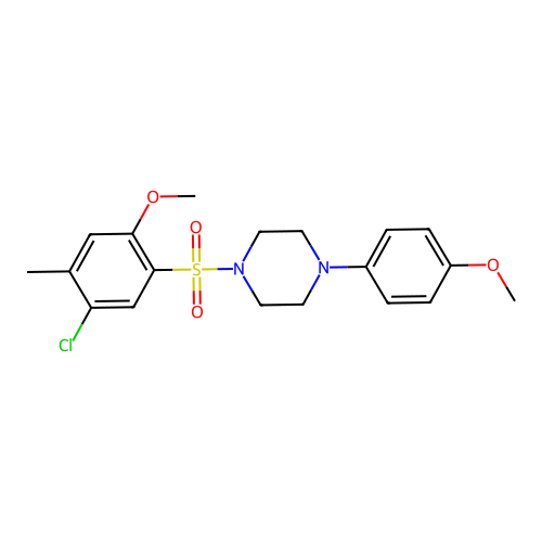 1-[(5-Chloro-2-methoxy-4-methylphenyl)sulfonyl]-4-(4-methoxyphenyl)piperazine structure