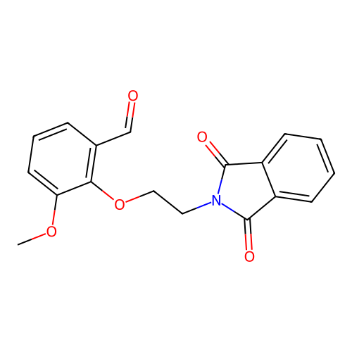 2-[2-(1,3-Dioxoisoindol-2-yl)ethoxy]-3-methoxybenzaldehyde structure