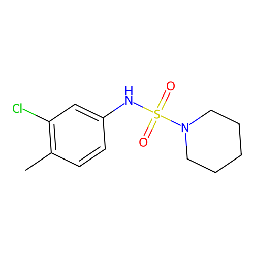 N-(3-chloro-4-methylphenyl)piperidine-1-sulfonamide structure