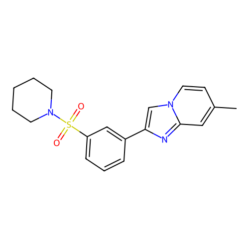 7-Methyl-2-[3-(piperidin-1-ylsulfonyl)phenyl]imidazo[1,2-a]pyridine structure