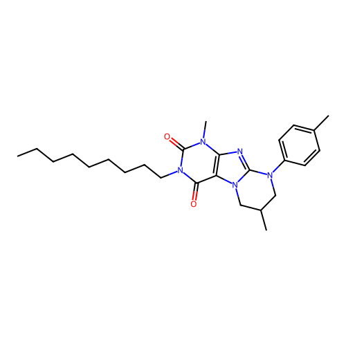 1,7-dimethyl-9-(4-methylphenyl)-3-nonyl-6,7,8,9-tetrahydropyrimido[2,1-f]purine-2,4(1H,3H)-dione structure
