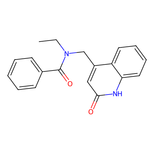 N-ethyl-N-((2-hydroxyquinolin-4-yl)methyl)benzamide structure
