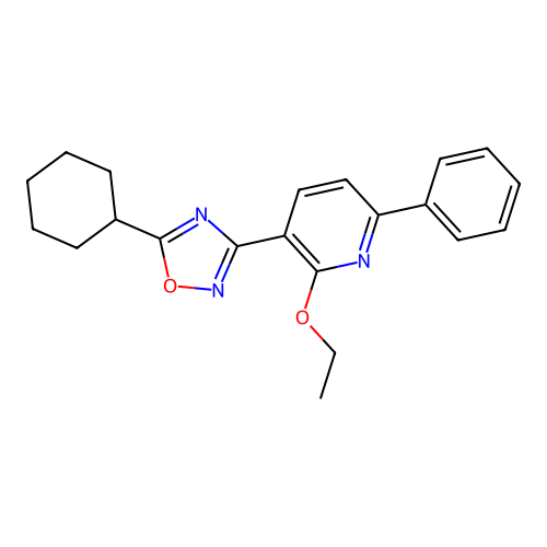 3-(5-Cyclohexyl-1,2,4-oxadiazol-3-yl)-2-ethoxy-6-phenylpyridine structure