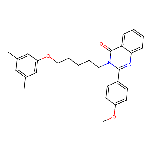 3-(5-(3,5-dimethylphenoxy)pentyl)-2-(4-methoxyphenyl)quinazolin-4(3H)-one structure