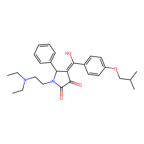 1-(2-(diethylamino)ethyl)-3-hydroxy-4-(4-isobutoxybenzoyl)-5-phenyl-1H-pyrrol-2(5H)-one structure