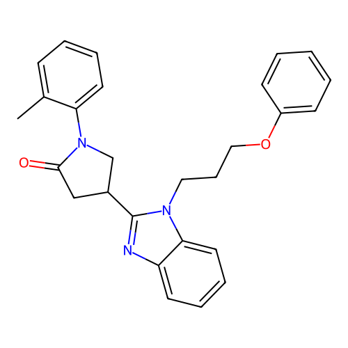 1-(2-Methylphenyl)-4-[1-(3-phenoxypropyl)benzimidazol-2-yl]pyrrolidin-2-one structure