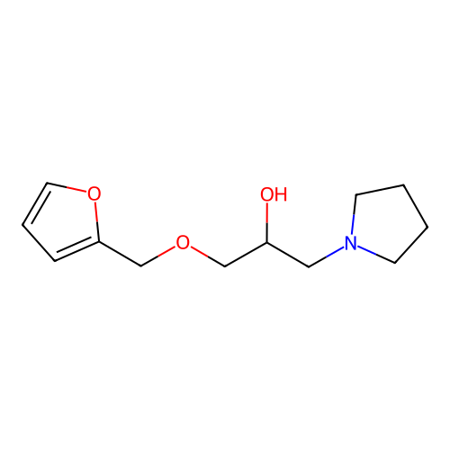 1-(Furan-2-ylmethoxy)-3-(pyrrolidin-1-yl)propan-2-ol structure