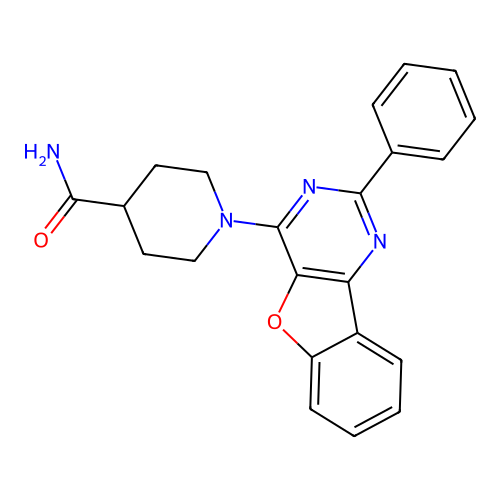 1-(2-Phenyl-[1]benzofuro[3,2-d]pyrimidin-4-yl)piperidine-4-carboxamide structure