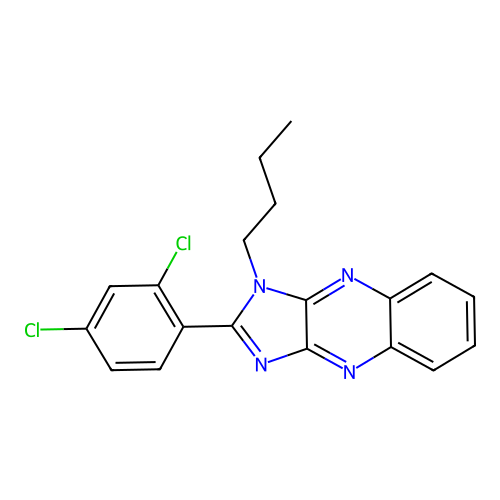 1-butyl-2-(2,4-dichlorophenyl)-1H-imidazo[4,5-b]quinoxaline structure