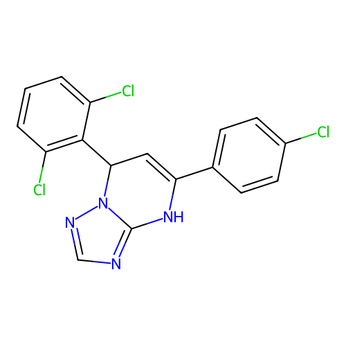 5-(4-Chlorophenyl)-7-(2,6-dichlorophenyl)-4,7-dihydro-[1,2,4]triazolo[1,5-a]pyrimidine structure
