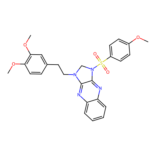 1-[2-(3,4-dimethoxyphenyl)ethyl]-3-(4-methoxyphenyl)sulfonyl-2H-imidazo[4,5-b]quinoxaline structure