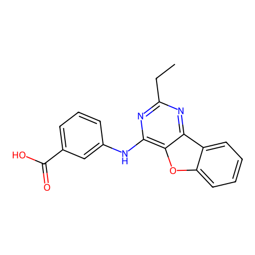 3-((2-Ethylbenzofuro[3,2-d]pyrimidin-4-yl)amino)benzoic acid structure