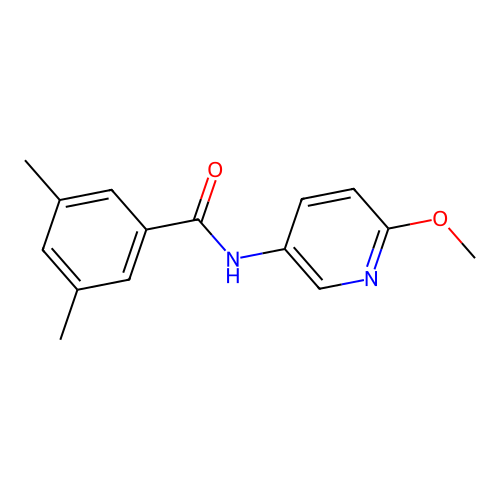 N-(6-methoxypyridin-3-yl)-3,5-dimethylbenzamide structure