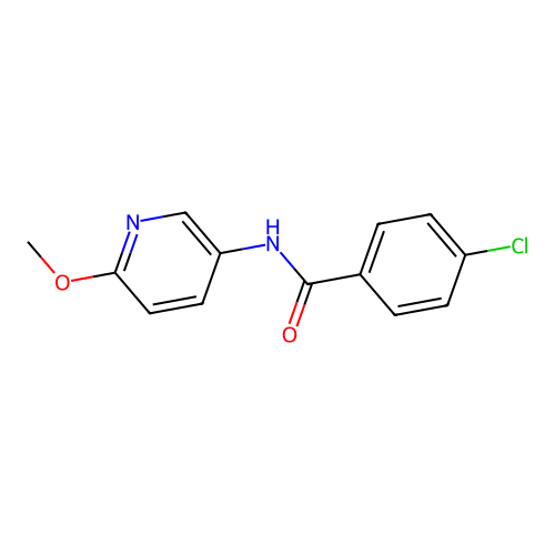 4-chloro-N-(6-methoxypyridin-3-yl)benzamide structure
