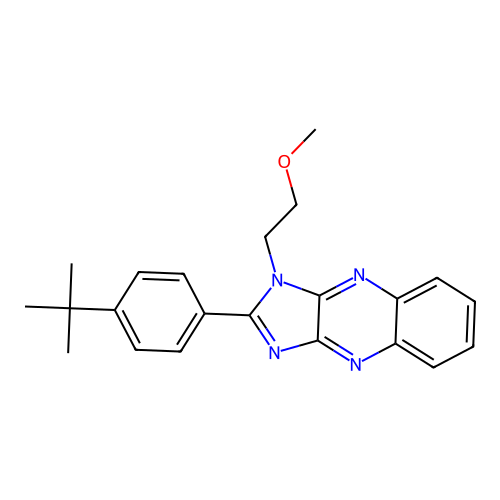 2-(4-tert-butylphenyl)-1-(2-methoxyethyl)-1H-imidazo[4,5-b]quinoxaline structure