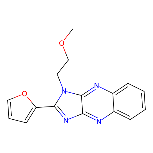 2-(furan-2-yl)-1-(2-methoxyethyl)-1H-imidazo[4,5-b]quinoxaline structure