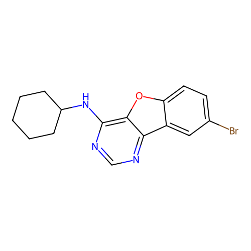8-bromo-N-cyclohexyl[1]benzofuro[3,2-d]pyrimidin-4-amine structure