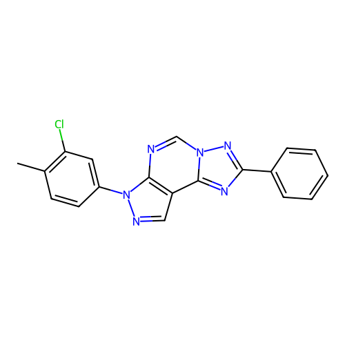 7-(3-chloro-4-methylphenyl)-2-phenyl-7H-pyrazolo[4,3-e][1,2,4]triazolo[1,5-c]pyrimidine structure