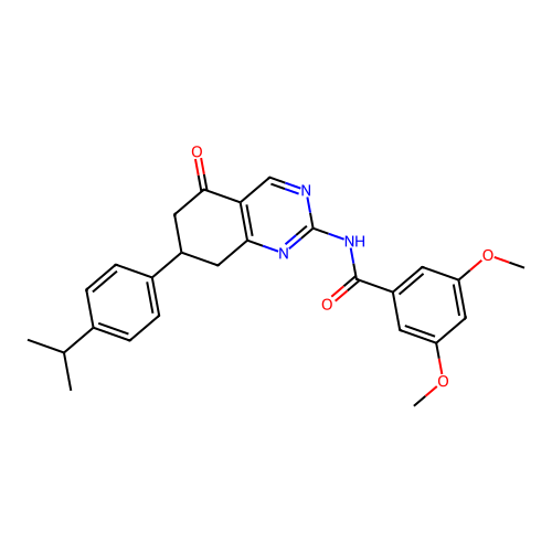 3,5-dimethoxy-N-{5-oxo-7-[4-(propan-2-yl)phenyl]-5,6,7,8-tetrahydroquinazolin-2-yl}benzamide structure