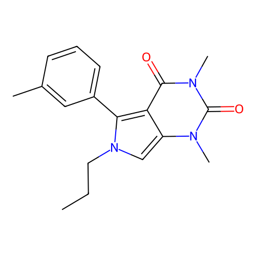 1,3-dimethyl-5-(3-methylphenyl)-6-propyl-1H-pyrrolo[3,4-d]pyrimidine-2,4(3H,6H)-dione structure