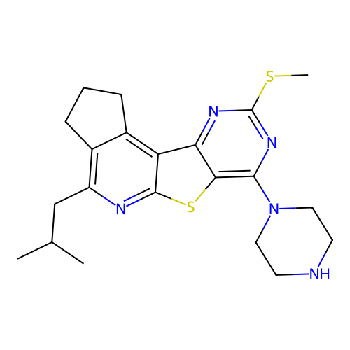 C21H27N5S2 structure