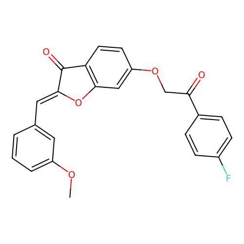 (Z)-6-(2-(4-fluorophenyl)-2-oxoethoxy)-2-(3-methoxybenzylidene)benzofuran-3(2H)-one structure