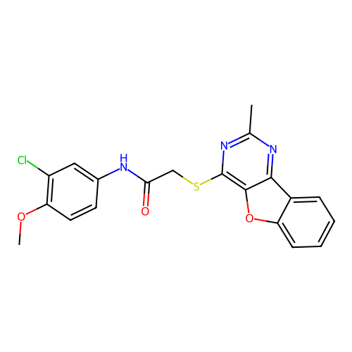 N-(3-chloro-4-methoxyphenyl)-2-((2-methylbenzofuro[3,2-d]pyrimidin-4-yl)thio)acetamide structure
